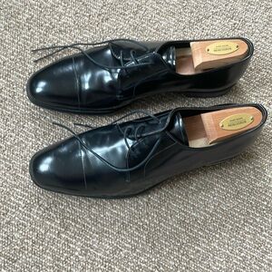 Prada dress shoes, worn once for son’s wedding. Black and beautiful .